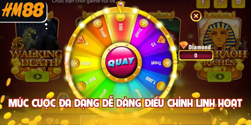 Mức cược đa dạng dễ dàng điều chỉnh linh hoạt